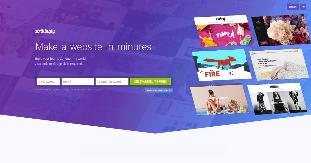 Strikingly- best free eCommerce website builders