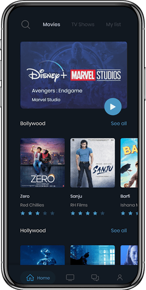 On-Demand OTT Online Streaming App