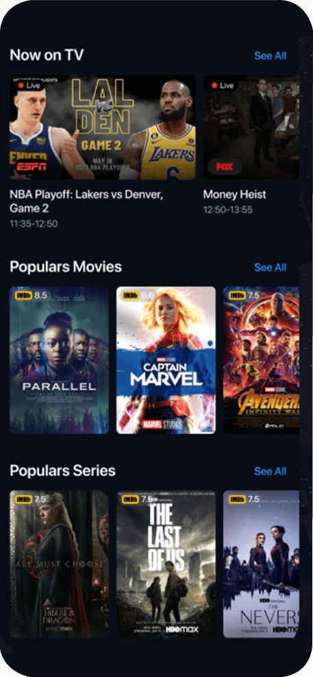 OTT Streaming App